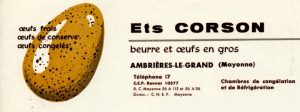 1945 : Jean Corson négociant en oeufs de conserve