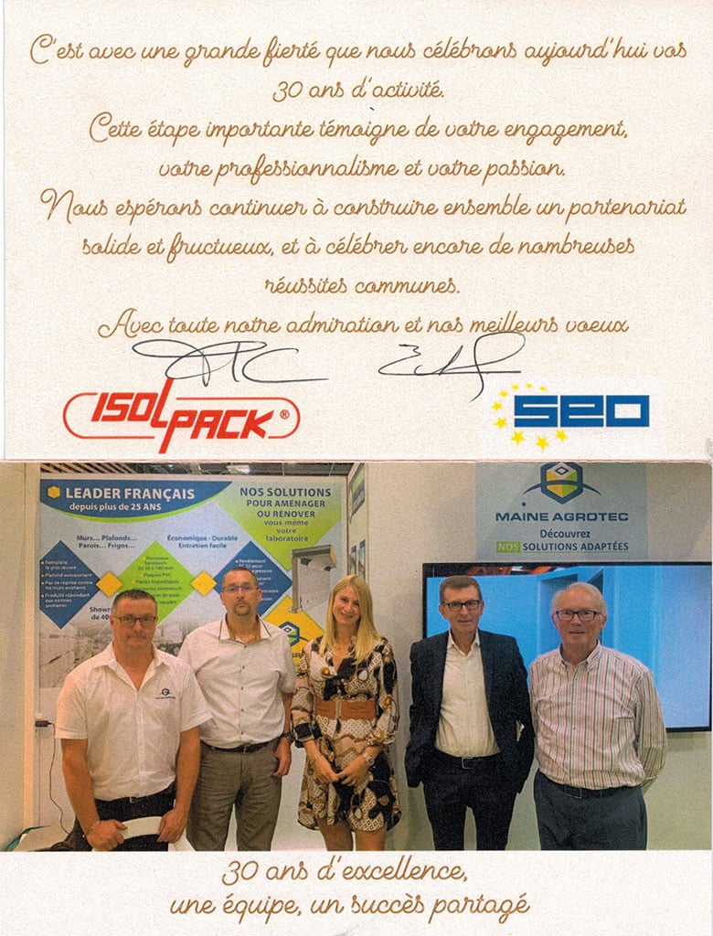 Isolpack présent lors des 30 ans de Maine Agrotec